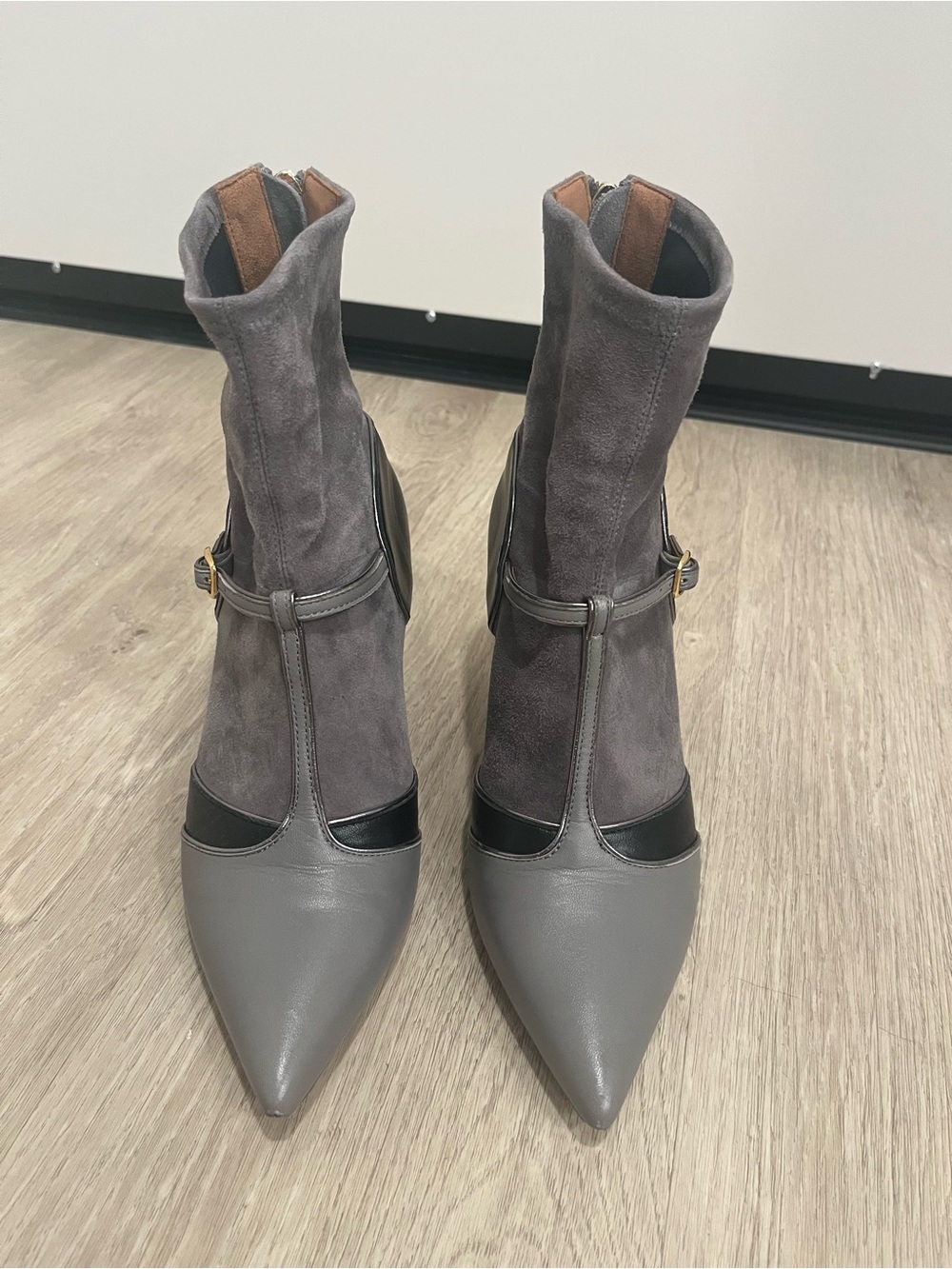 Malone Souliers Sadie 70 Two-Tone Suede & Nappa Leather Boots - Size 38.5